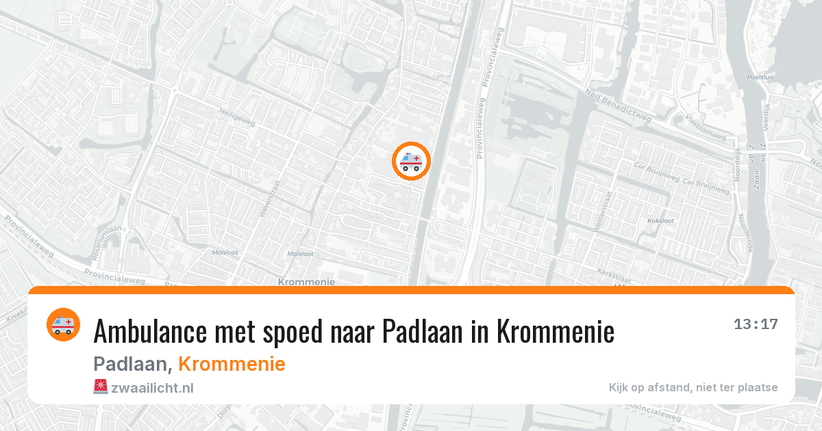 Ambulance met spoed naar Padlaan in Krommenie — 12 feb 2026