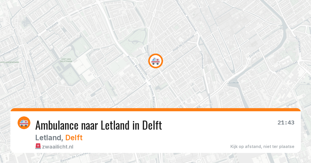 Ambulance naar Letland in Delft — 27 apr 2026