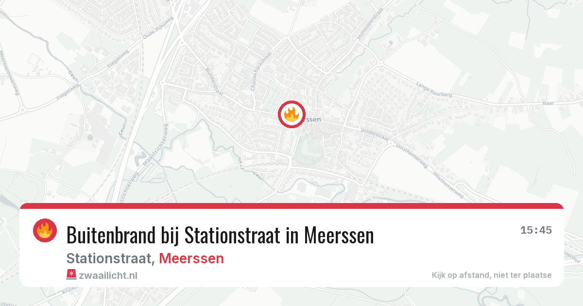 Buitenbrand bij Stationstraat in Meerssen — 6 apr 2026