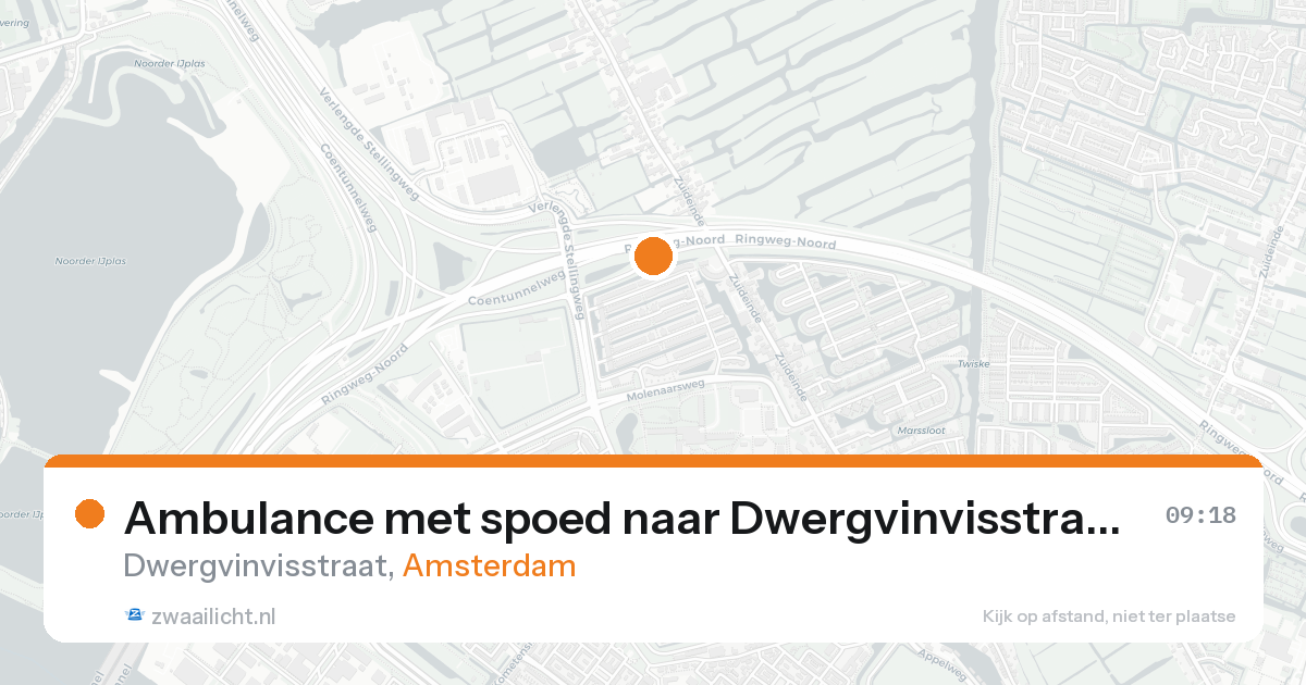 Ambulance met spoed naar Dwergvinvisstraat in Amsterdam — 24 aug 2026