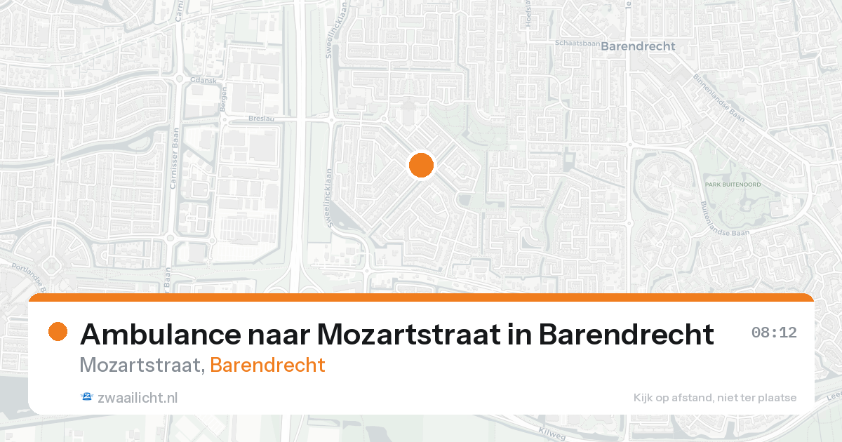 Ambulance naar Mozartstraat in Barendrecht — 15 jul 2026