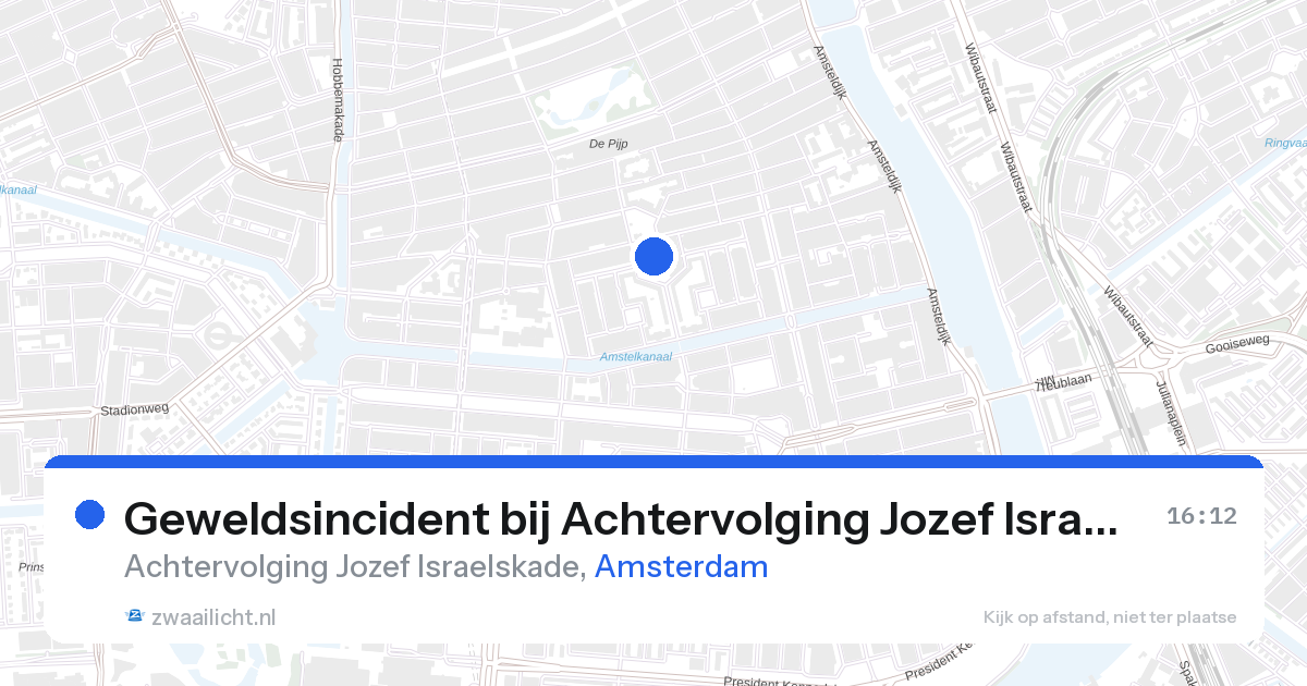 Geweldsincident bij Achtervolging Jozef Israelskade in Amsterdam — 27 aug 2026