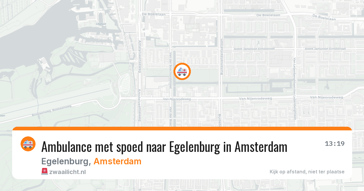 Ambulance met spoed naar Egelenburg in Amsterdam — 13 jun 2026