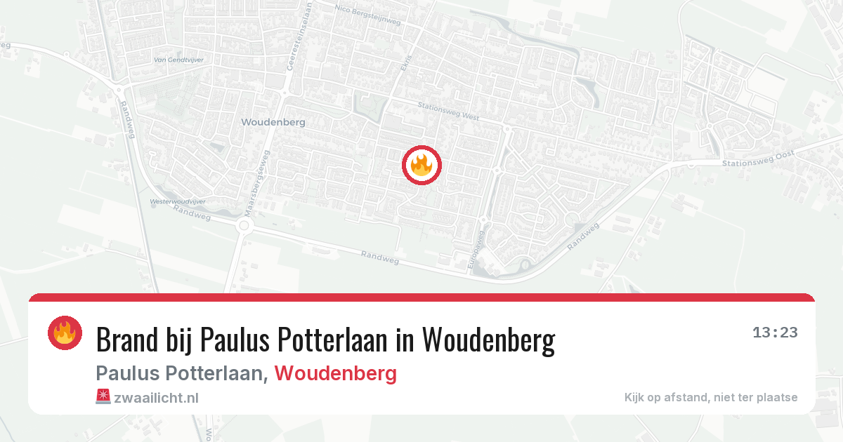 Brand bij Paulus Potterlaan in Woudenberg — 25 feb 2026