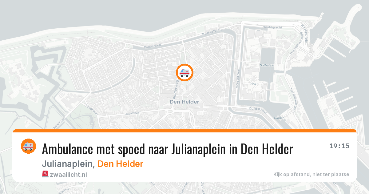 Ambulance met spoed naar Julianaplein in Den Helder — 26 apr 2026