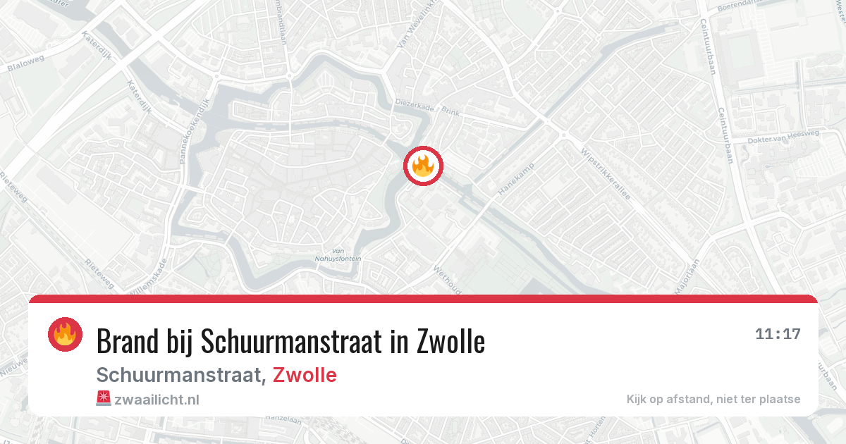 Brand bij Schuurmanstraat in Zwolle — 14 mei 2026