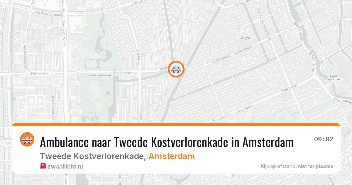 Ambulance naar Tweede Kostverlorenkade in Amsterdam — 29 jan 2026