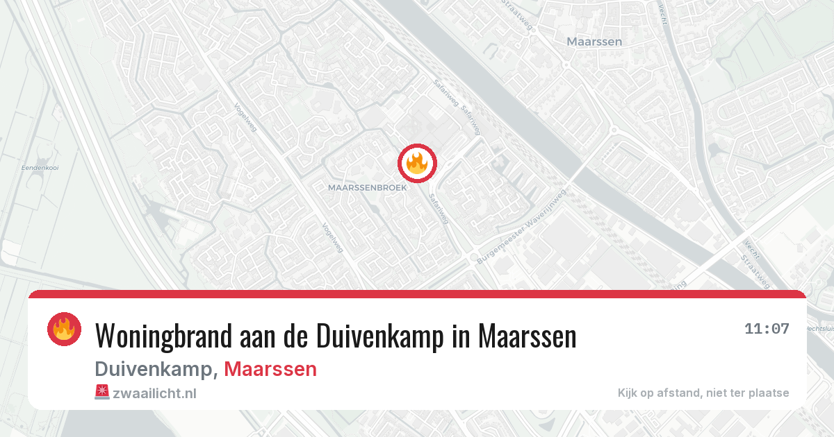 Woningbrand aan de Duivenkamp in Maarssen — 25 jun 2026