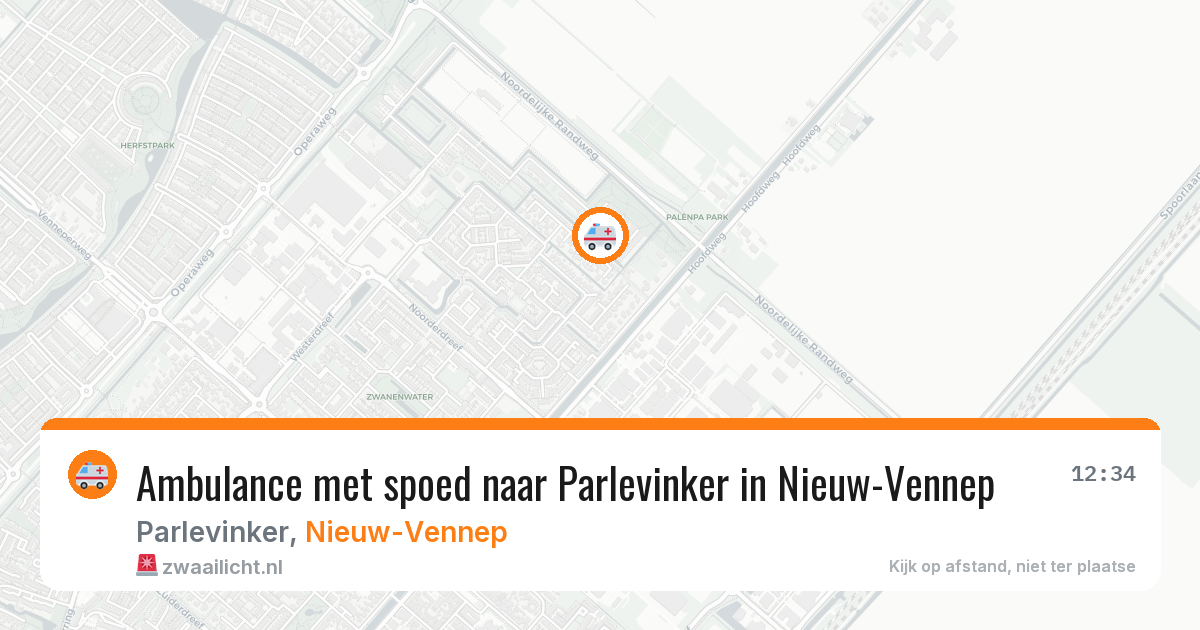 Ambulance met spoed naar Parlevinker in Nieuw-Vennep — 2 apr 2026