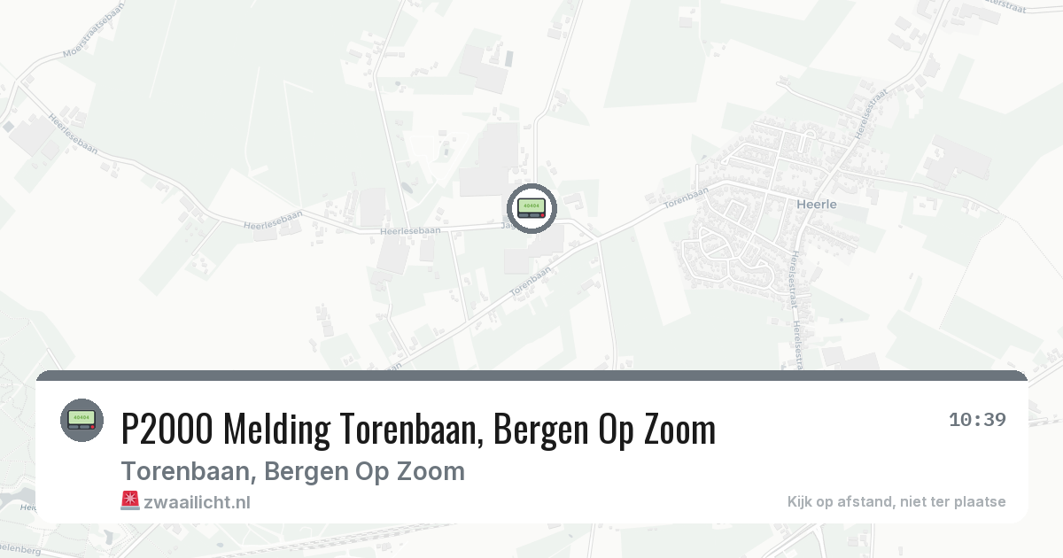 P2000 Melding Torenbaan, Bergen Op Zoom — 15 jul 2026