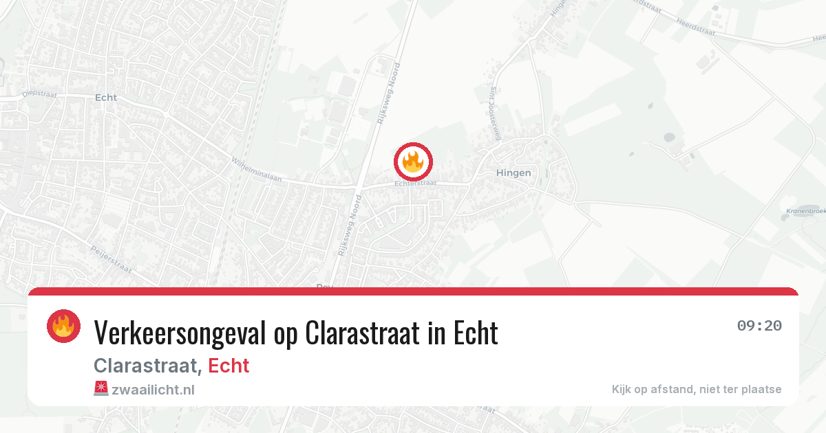 Verkeersongeval op Clarastraat in Echt — 11 mrt 2026