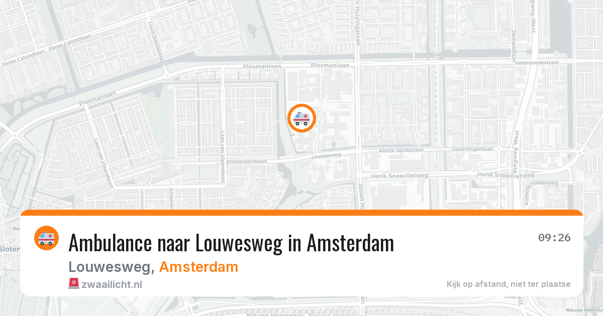 Ambulance naar Louwesweg in Amsterdam — 23 mrt 2026
