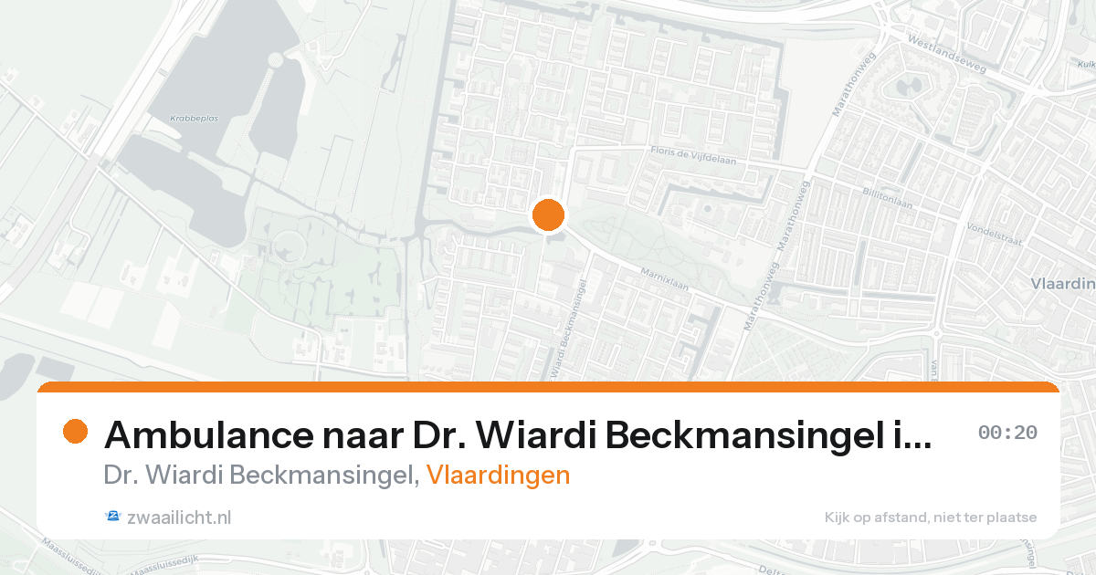 Ambulance naar Dr. Wiardi Beckmansingel in Vlaardingen — 25 mei 2026
