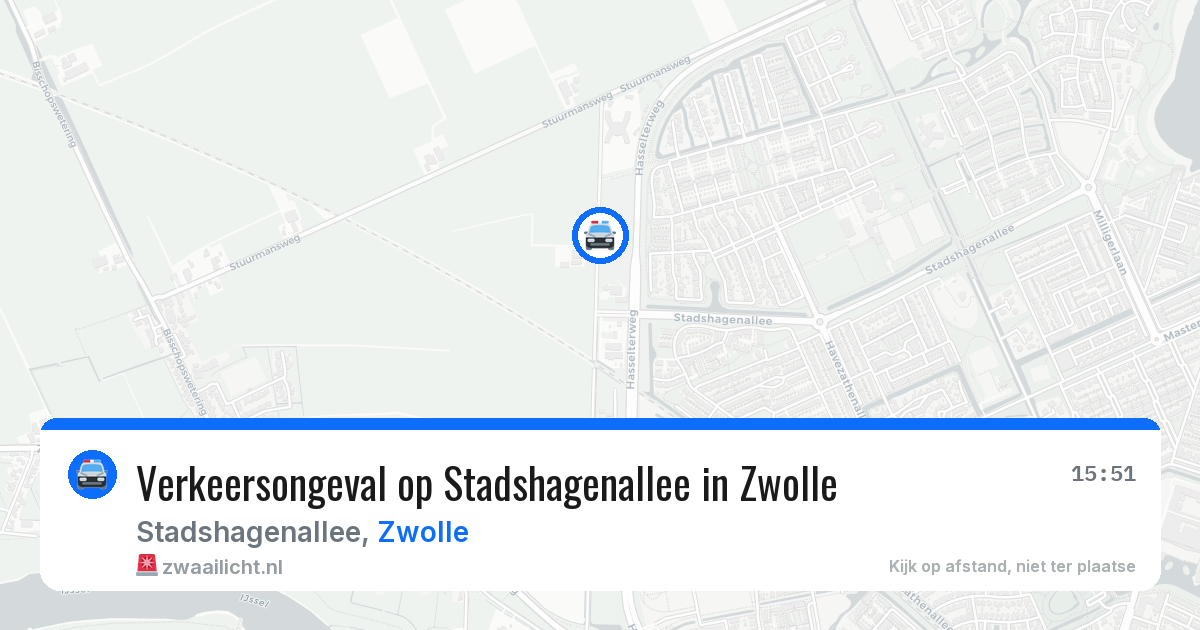 Verkeersongeval op Stadshagenallee in Zwolle — 24 mei 2026