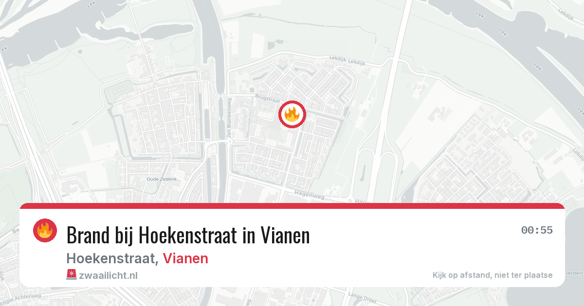 Brand bij Hoekenstraat in Vianen — 20 jun 2026