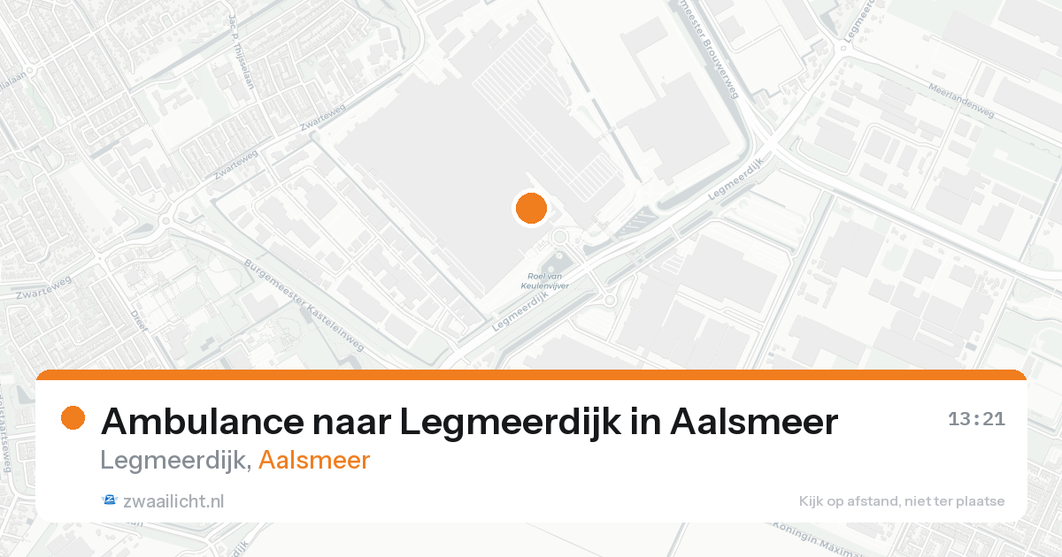 Ambulance naar Legmeerdijk in Aalsmeer — 21 aug 2026