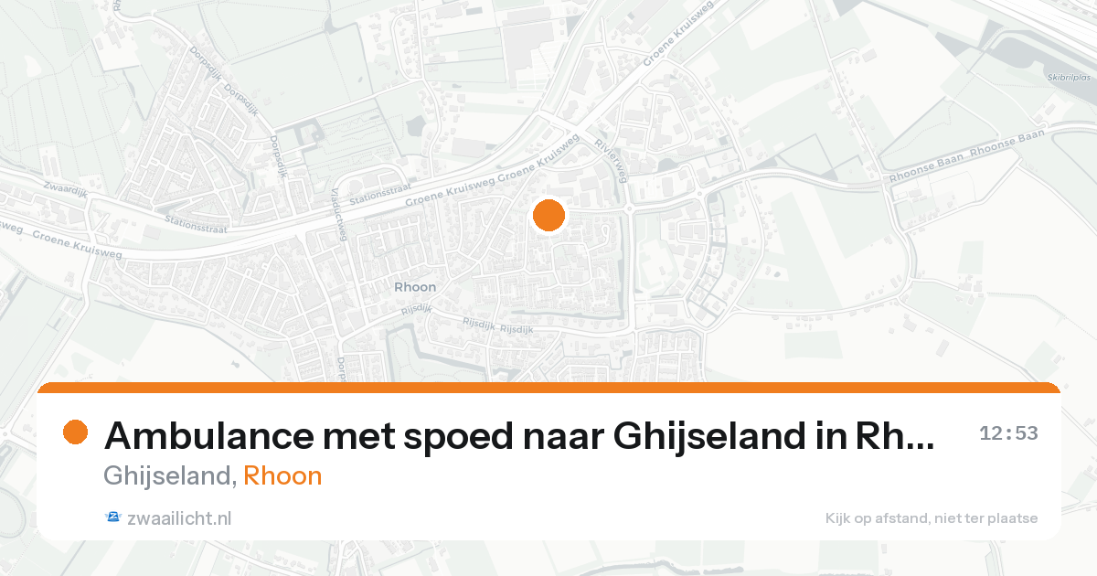 Ambulance met spoed naar Ghijseland in Rhoon — 29 jun 2026