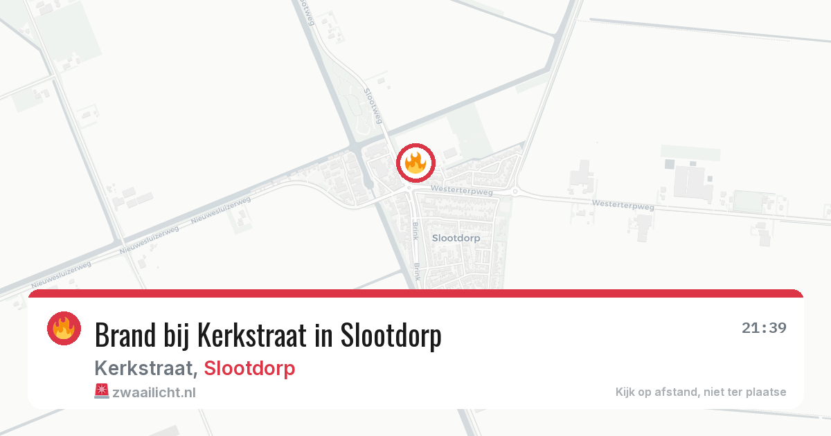 Brand bij Kerkstraat in Slootdorp — 14 apr 2026