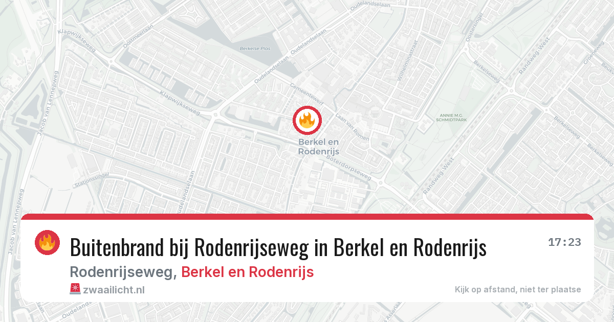 Buitenbrand bij Rodenrijseweg in Berkel en Rodenrijs — 24 mei 2026