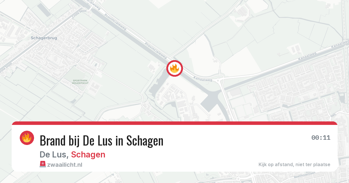 Brand bij De Lus in Schagen — 13 mei 2026