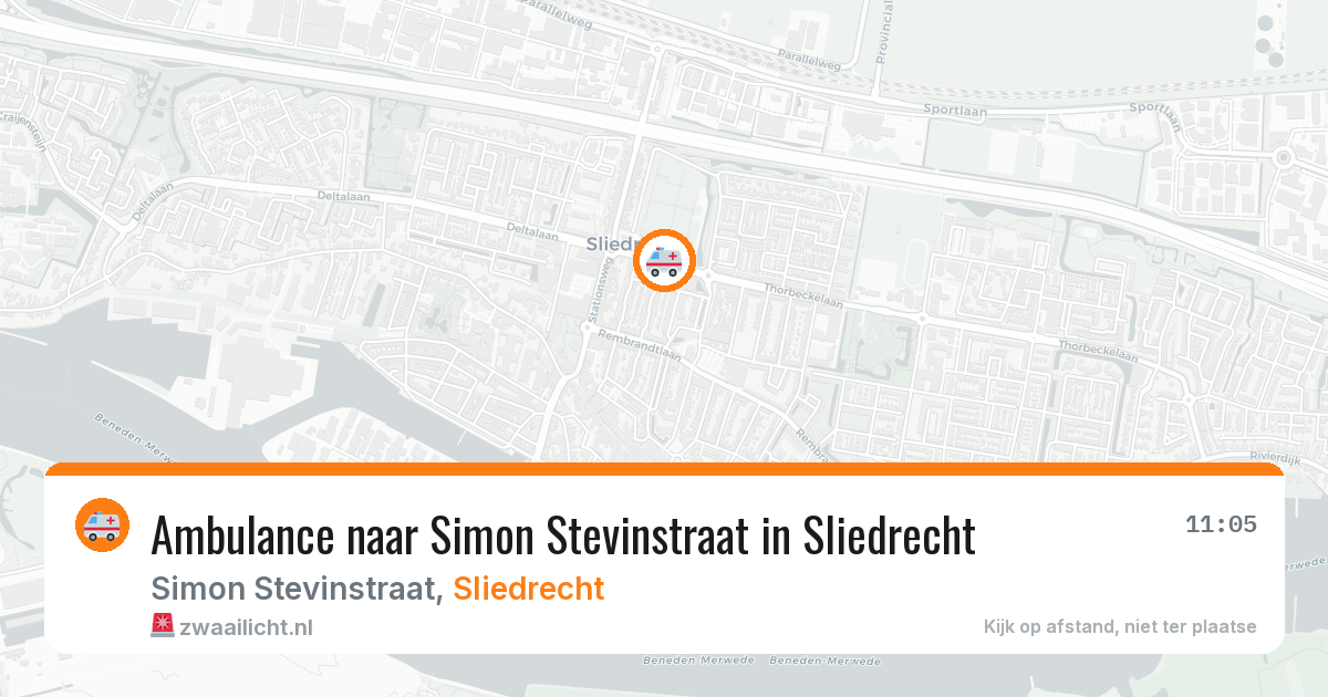 Ambulance naar Simon Stevinstraat in Sliedrecht — 14 jul 2026