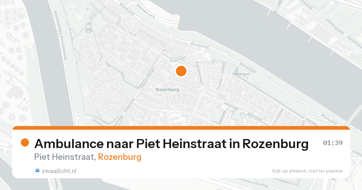 Ambulance naar Piet Heinstraat in Rozenburg — 23 aug 2026