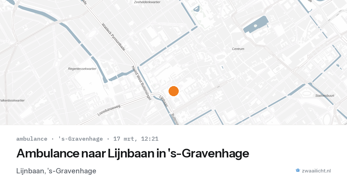 Ambulance naar Lijnbaan in 's-Gravenhage — 16 feb 2026