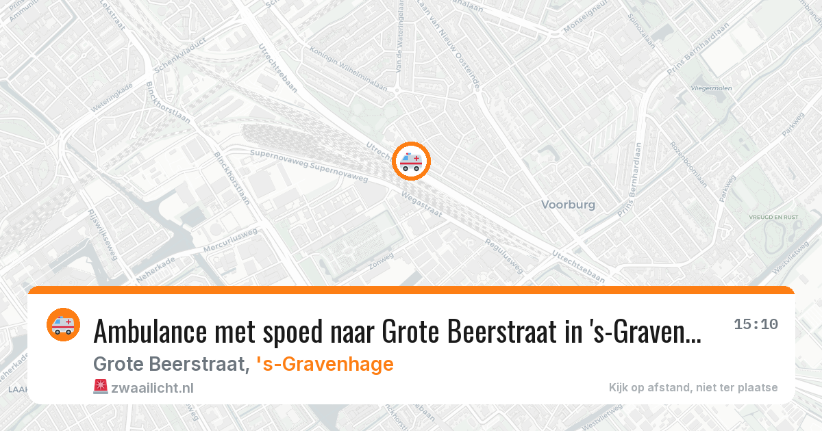 Ambulance met spoed naar Grote Beerstraat in 's-Gravenhage — 6 jul 2026