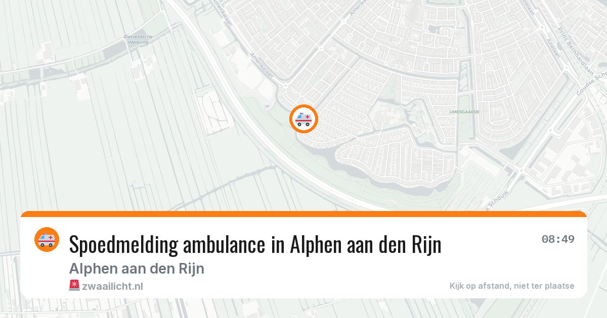 Spoedmelding ambulance in Alphen aan den Rijn — 1 jul 2026