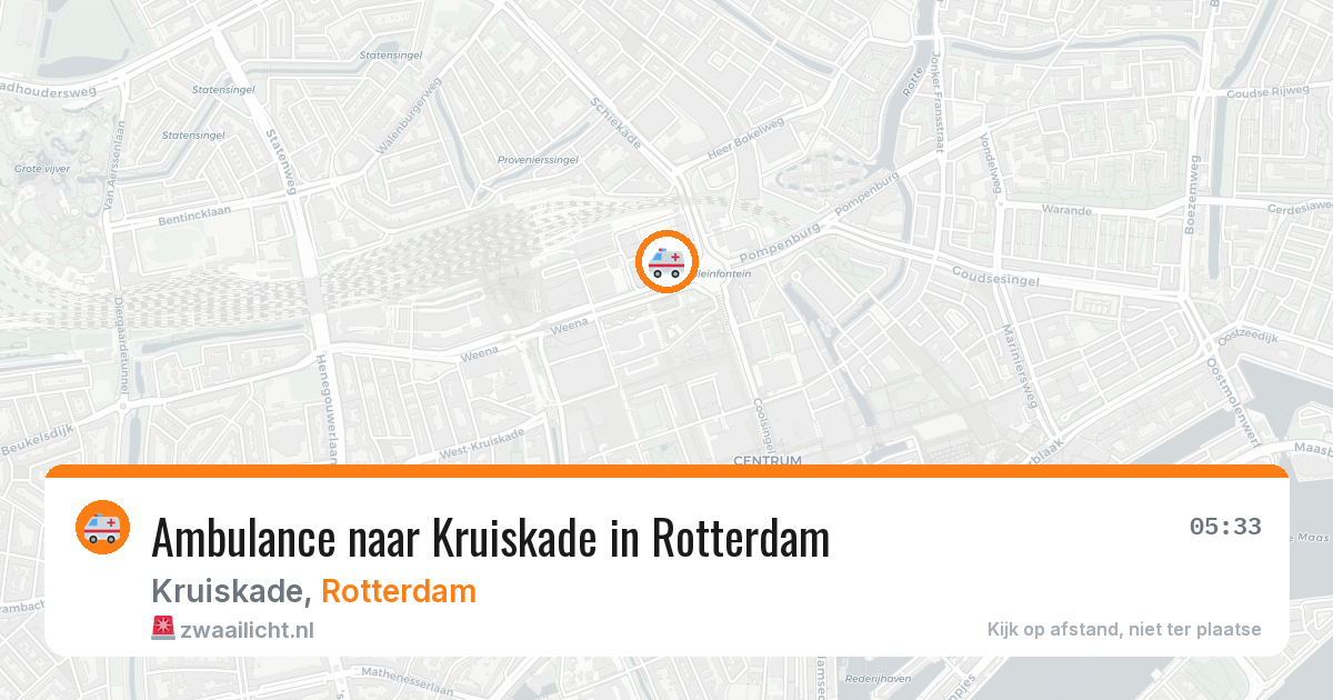 Ambulance naar Kruiskade in Rotterdam — 31 mei 2026