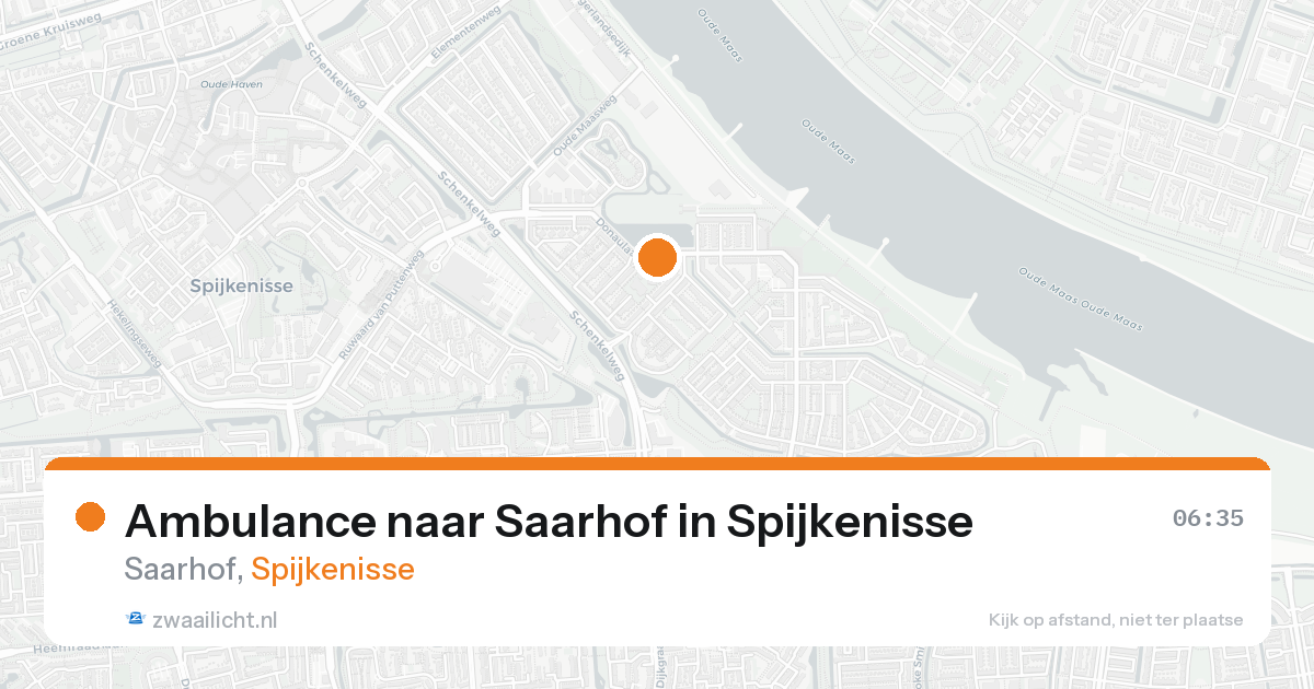 Ambulance naar Saarhof in Spijkenisse — 15 aug 2026
