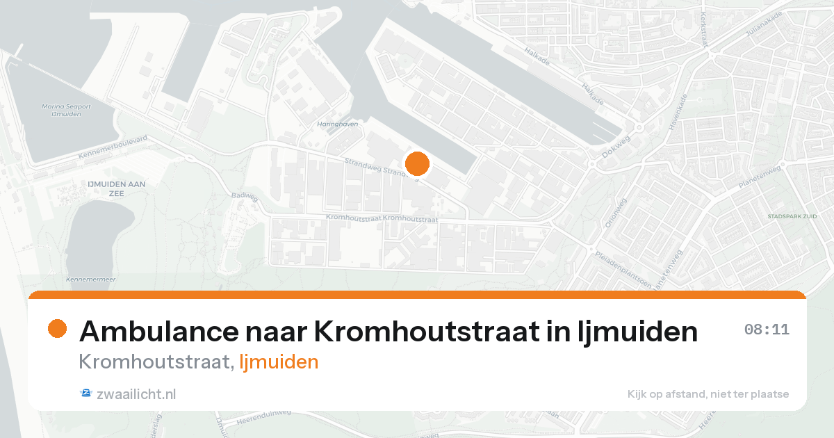 Ambulance naar Kromhoutstraat in Ijmuiden — 18 aug 2026