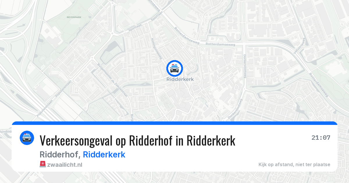 Verkeersongeval op Ridderhof in Ridderkerk — 11 jun 2026