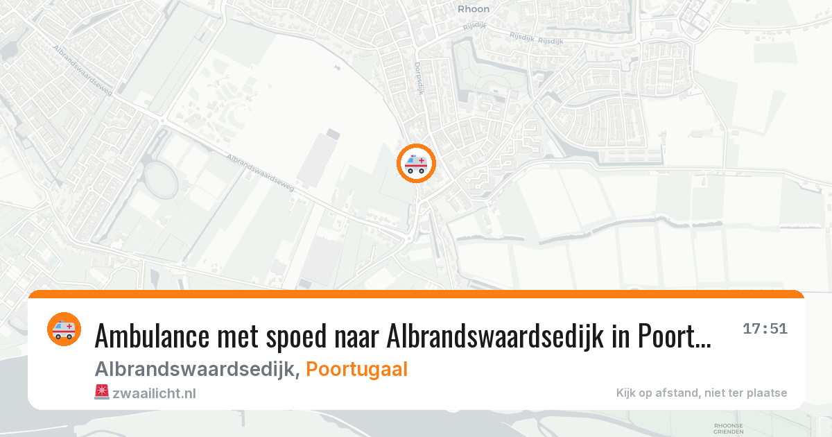 Ambulance met spoed naar Albrandswaardsedijk in Poortugaal — 1 apr 2026
