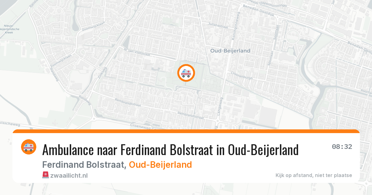 Ambulance naar Ferdinand Bolstraat in Oud-Beijerland — 17 jun 2026