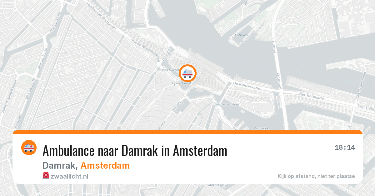 Ambulance naar Damrak in Amsterdam — 18 mei 2026