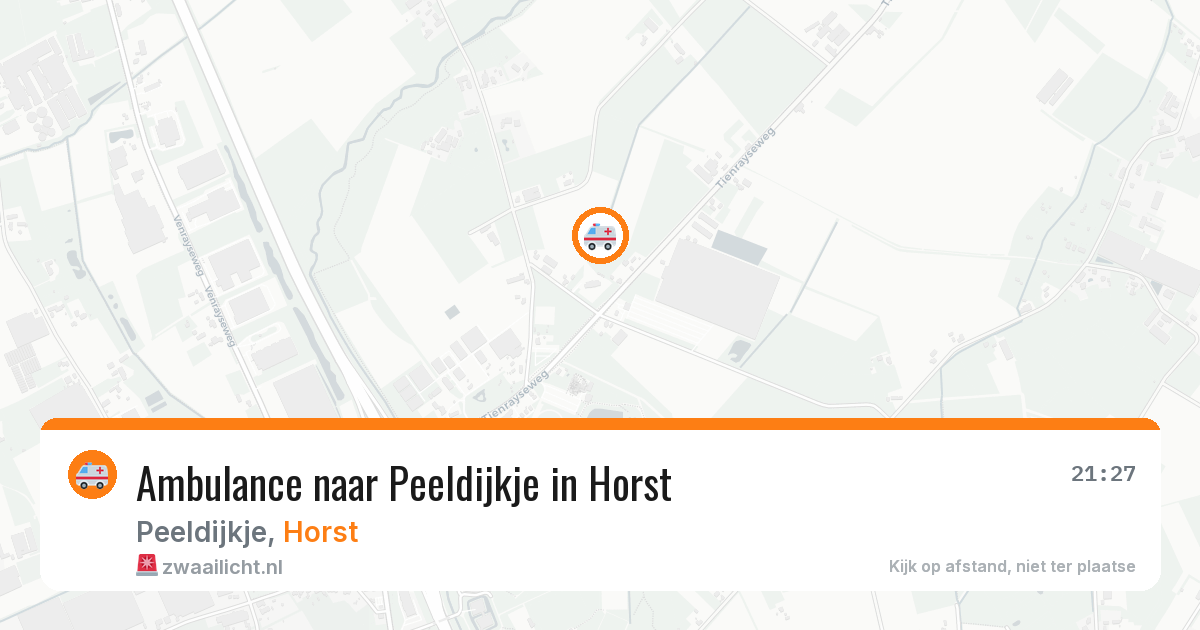 Ambulance naar Peeldijkje in Horst — 4 jul 2026