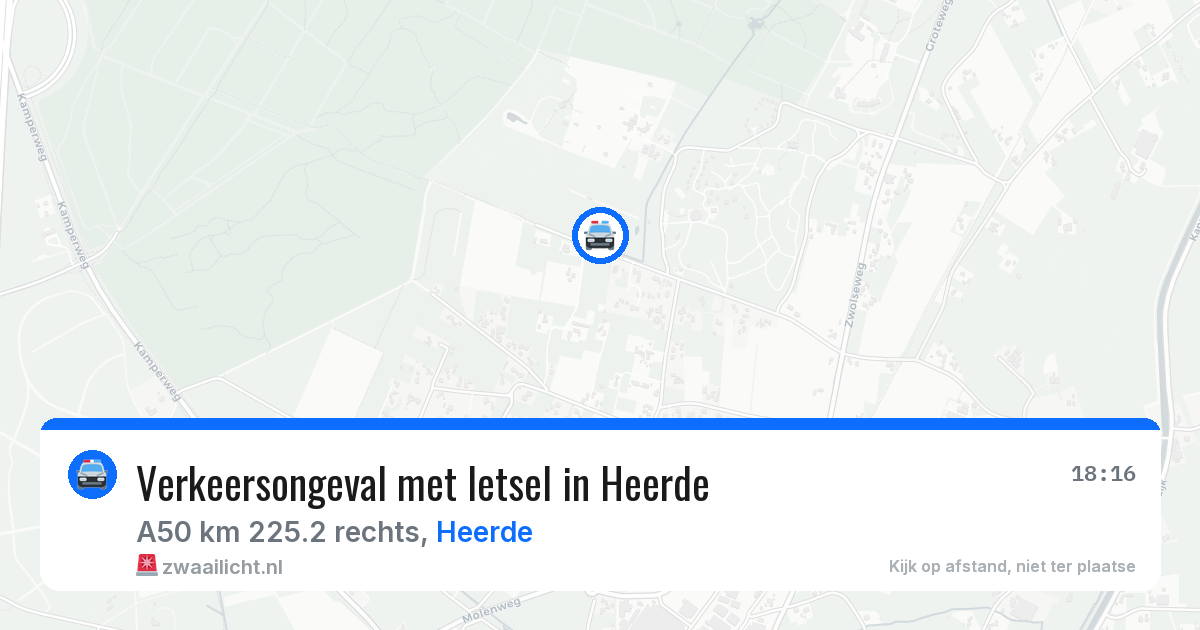 Verkeersongeval met letsel in Heerde — 2 aug 2026