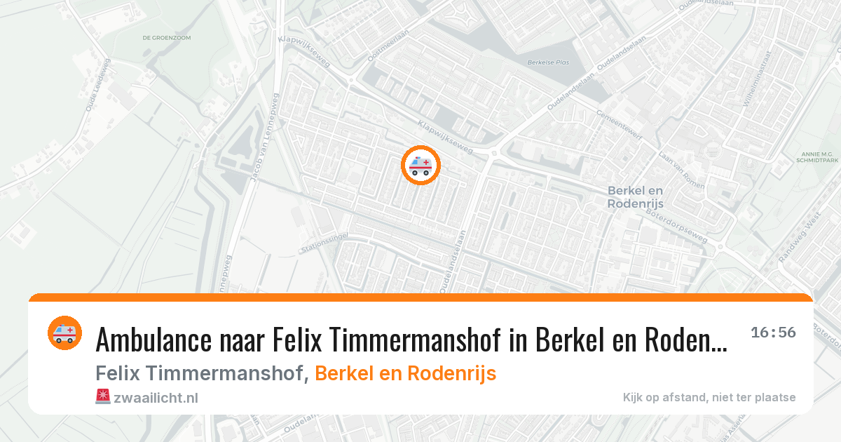 Ambulance naar Felix Timmermanshof in Berkel en Rodenrijs — 7 jun 2026