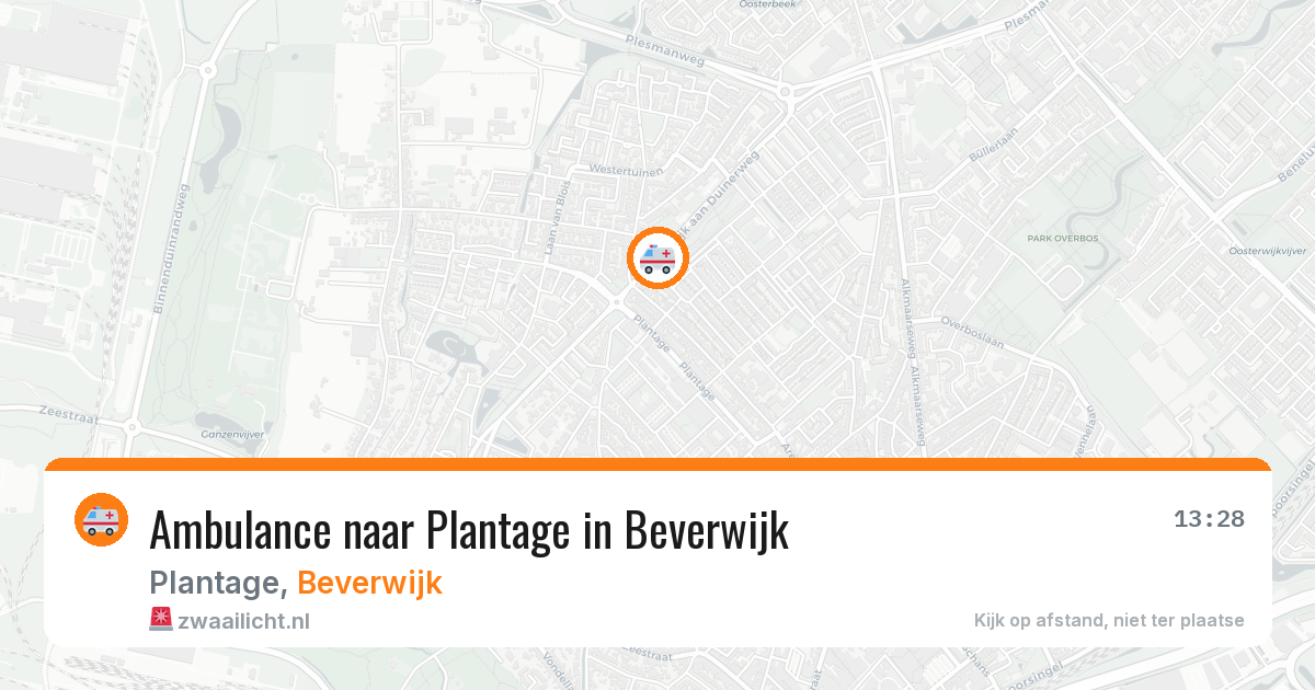 Ambulance naar Plantage in Beverwijk — 12 aug 2026