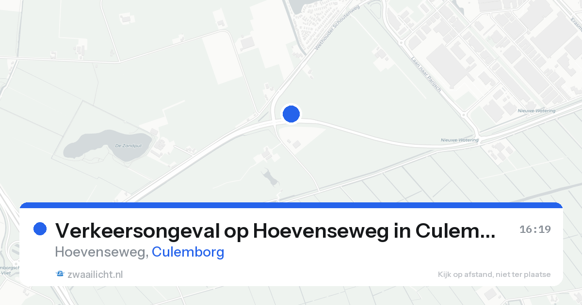 Verkeersongeval op Hoevenseweg in Culemborg — 22 aug 2026