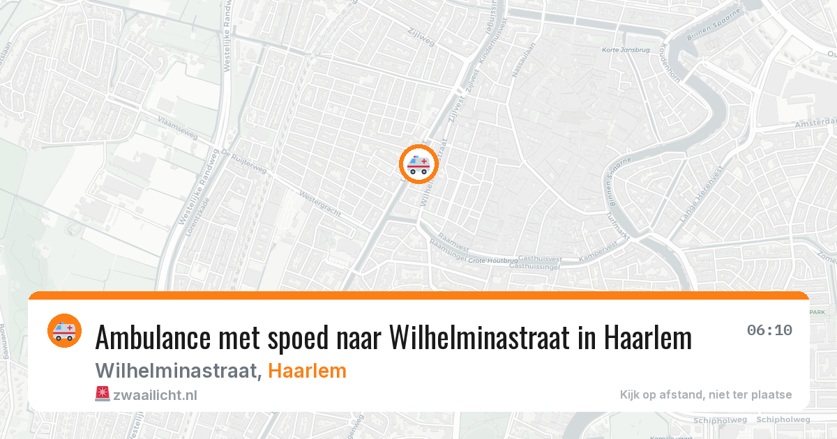 Ambulance met spoed naar Wilhelminastraat in Haarlem — 25 mrt 2026