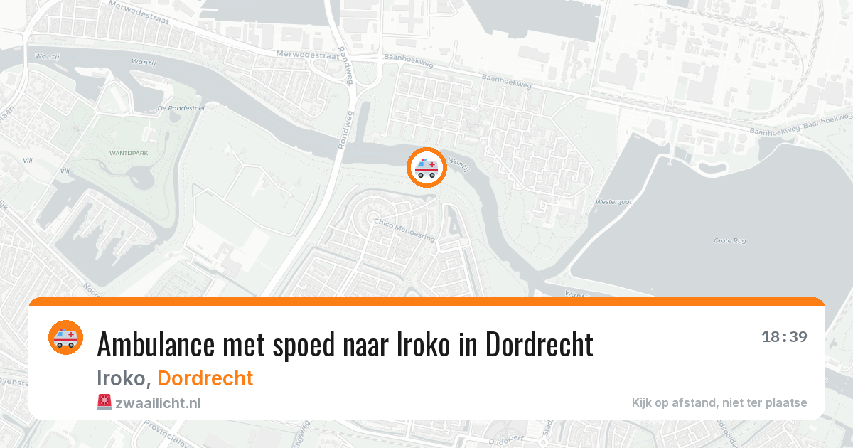 Ambulance met spoed naar Iroko in Dordrecht — 28 mei 2026