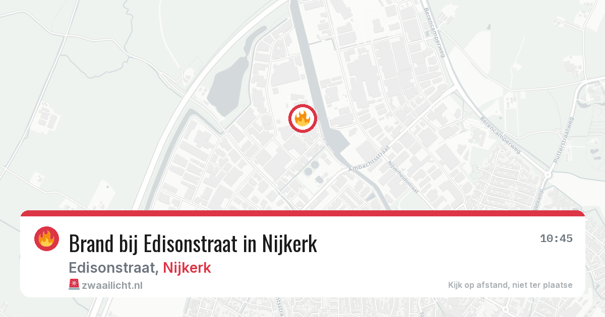Brand bij Edisonstraat in Nijkerk — 16 apr 2026