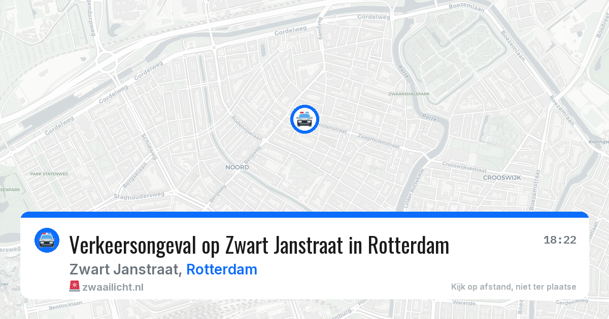 Verkeersongeval op Zwart Janstraat in Rotterdam — 19 jun 2026