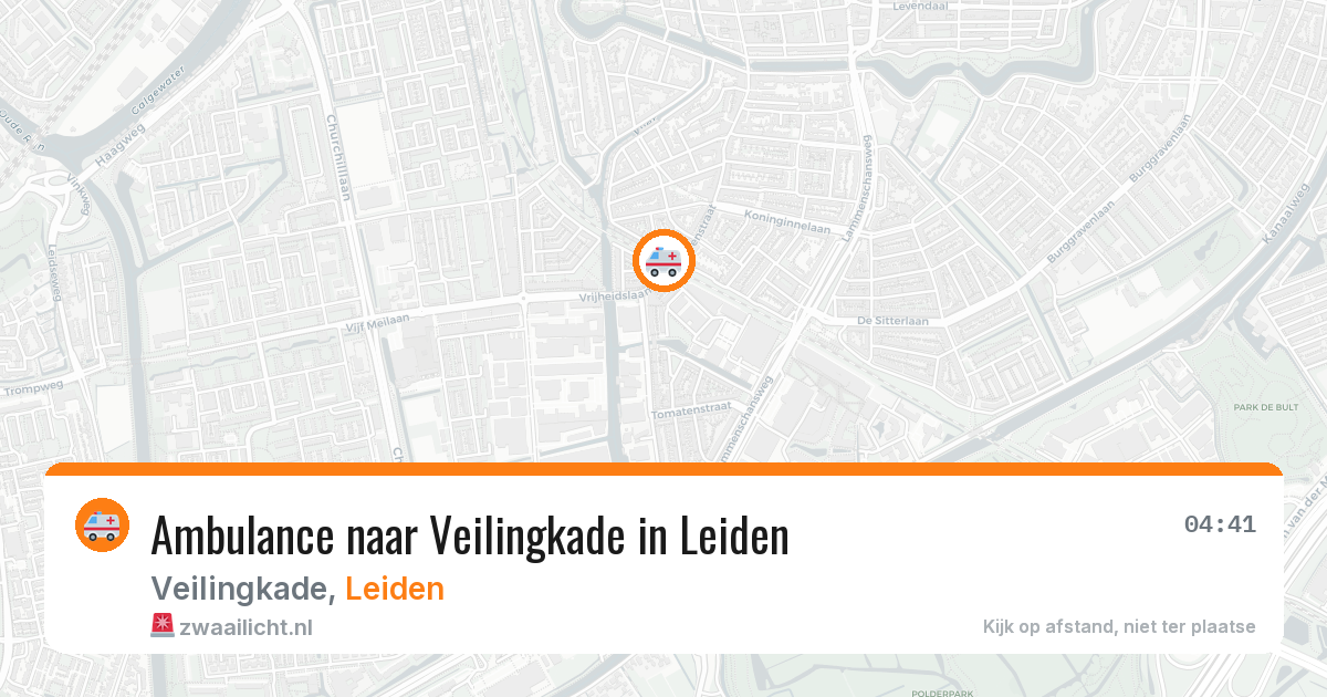 Ambulance naar Veilingkade in Leiden — 27 jun 2026