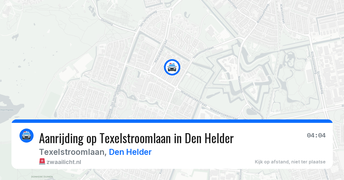 Aanrijding op Texelstroomlaan in Den Helder — 23 mei 2026