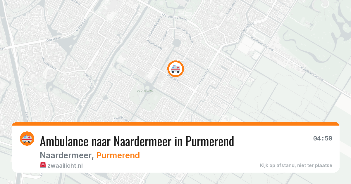 Ambulance naar Naardermeer in Purmerend — 4 apr 2026