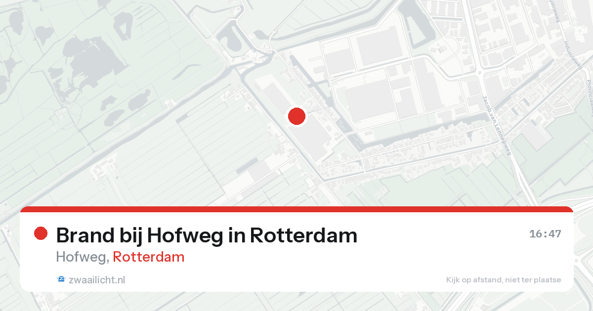 Brand bij Hofweg in Rotterdam — 30 jan 2026