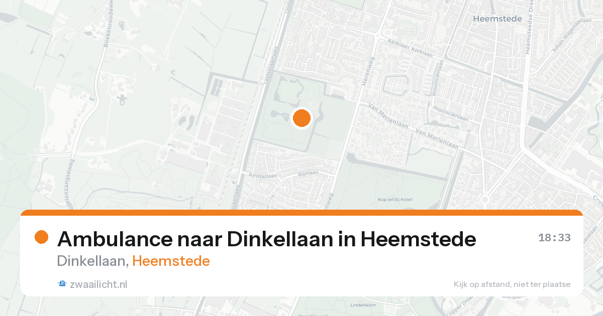 Ambulance naar Dinkellaan in Heemstede — 15 aug 2026